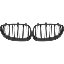 BMW 5-Serie E60/E61 03-10 Dubbelribbad Mattsvart Sportgrill / Njurar Performance-Look DIEDERICHS